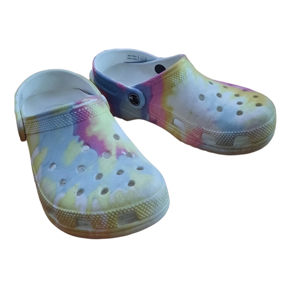 CROCS Shoes Crocs Little Girl Pastel Paint Splatter Design Size 3